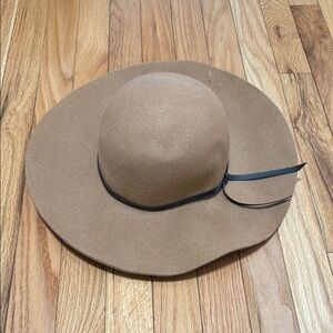 Tan Wide-Brim Hat